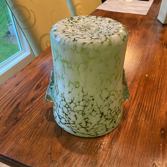 Hand blown Glass Wine Chiller/Ice Bucket - Beautiful Green - Picture 7 of 11